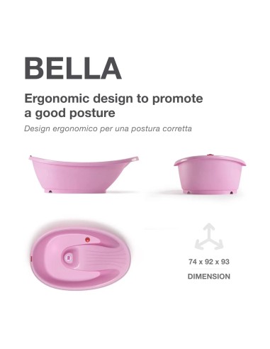 OKBaby Bella Vaschetta Bagnetto con Cavalletto Rosa | shopincasa.it