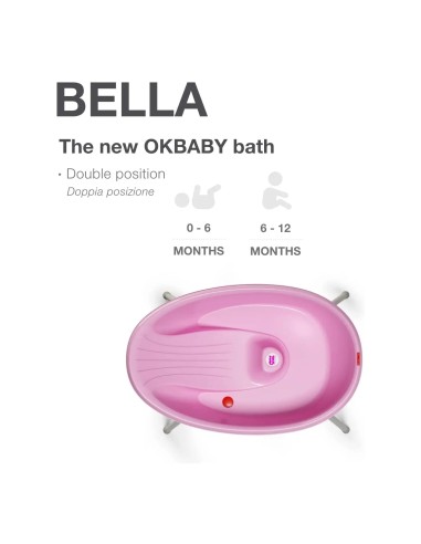 OKBaby Bella Vaschetta Bagnetto con Cavalletto Rosa | shopincasa.it