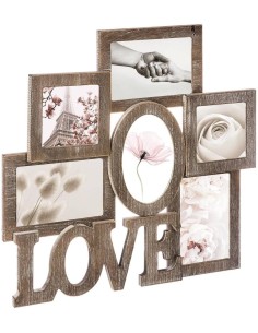 Portafoto Atmosphera Charme in Legno Naturale 6 Foto | Stile Vintage-shopincas.it