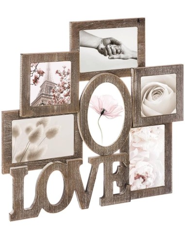 Portafoto Atmosphera Charme in Legno Naturale 6 Foto | Stile Vintage-shopincas.it