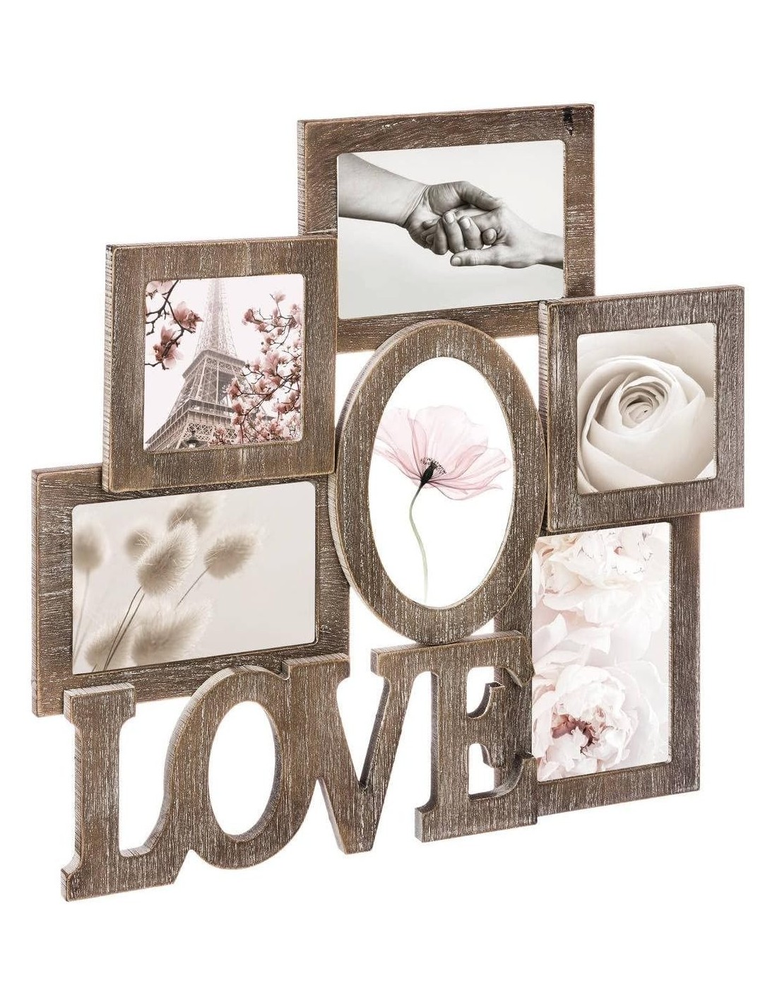 Portafoto Atmosphera Charme in Legno Naturale 6 Foto | Stile Vintage-shopincas.it