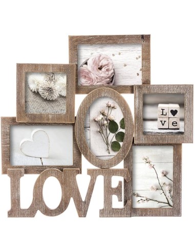 Portafoto Atmosphera Charme in Legno Naturale 6 Foto | Stile Vintage-shopincas.it