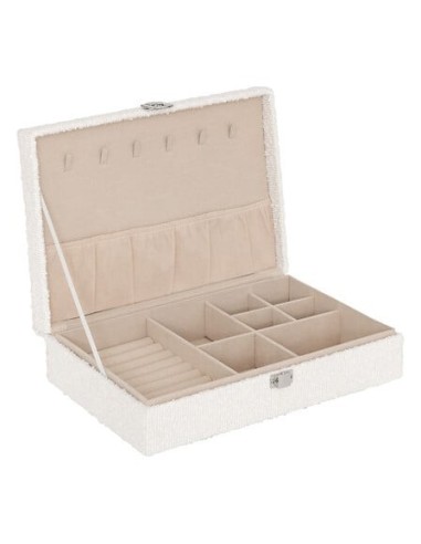 Scatola Portagioie Loe Bouclé Bianco 28x19x7 cm | Shopincasa.it
