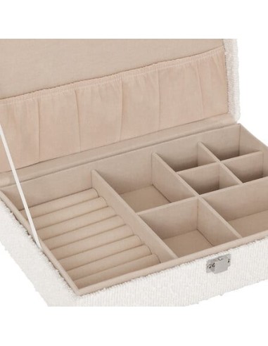 Scatola Portagioie Loe Bouclé Bianco 28x19x7 cm | Shopincasa.it