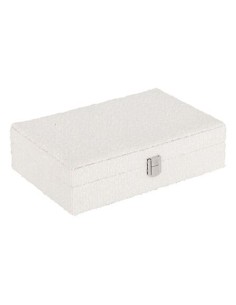 Scatola Portagioie Loe Bouclé Bianco 28x19x7 cm | Shopincasa.it