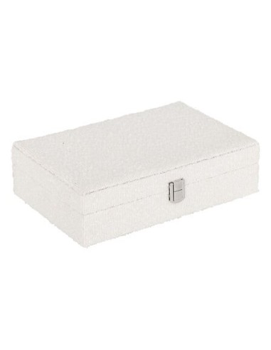Scatola Portagioie Loe Bouclé Bianco 28x19x7 cm | Shopincasa.it