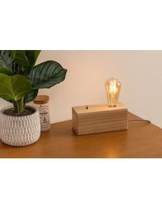 Lampada Tibu con Base in Legno Naturale 8,8 cm | Shopincasa.it