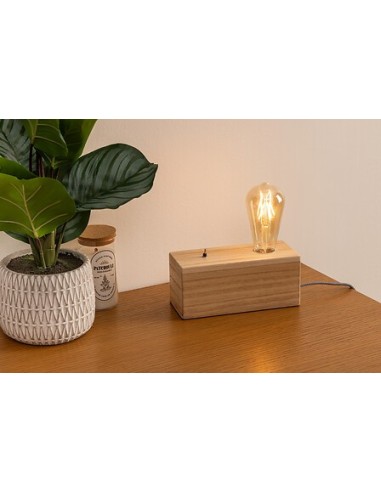 Lampada Tibu con Base in Legno Naturale 8,8 cm | Shopincasa.it