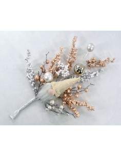 DIETROPORTA CON BACCHE BIANCO/CREMA 40X18CM
