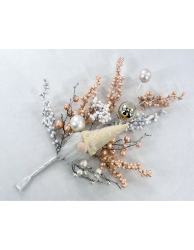 DIETROPORTA CON BACCHE BIANCO/CREMA 40X18CM