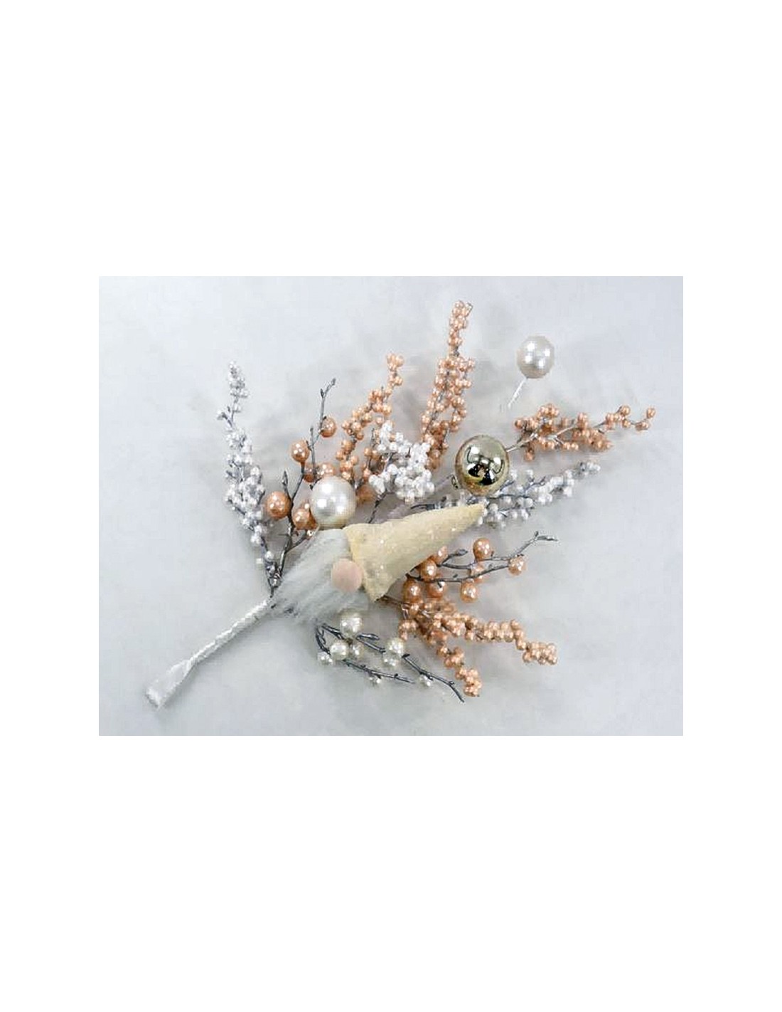 DIETROPORTA CON BACCHE BIANCO/CREMA 40X18CM