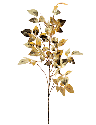 RAMO 8004-42 FOGLIE DI ROSA DORATE