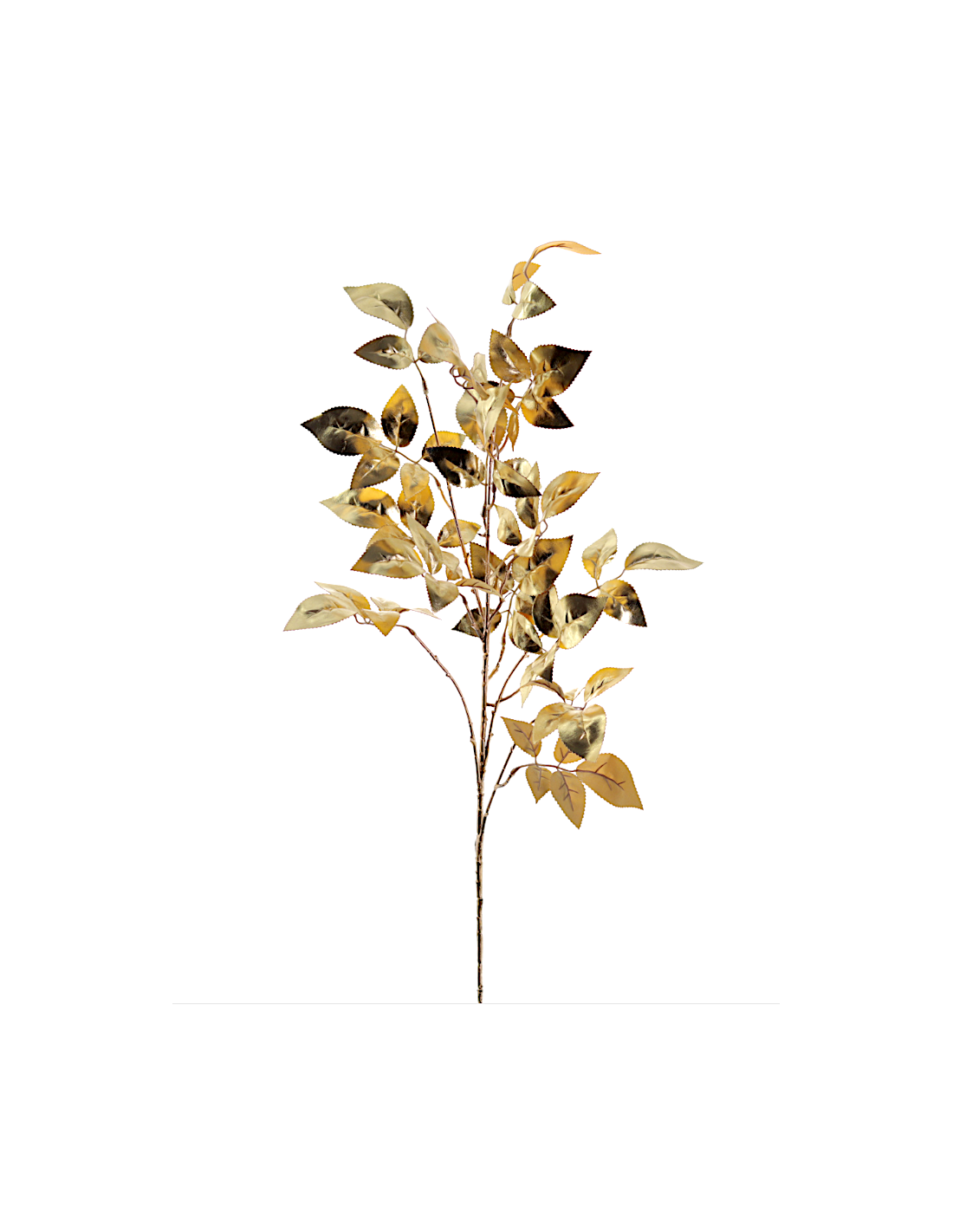 RAMO 8004-42 FOGLIE DI ROSA DORATE