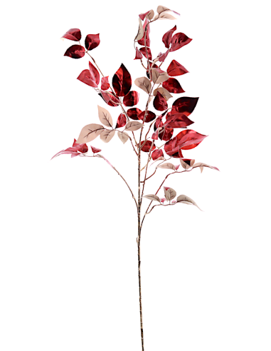 RAMO 8004-08 FOGLIE DI ROSA ROSSE