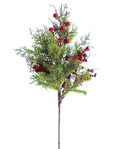 RAMO NAV2598-08 AGHI PINO 46CM CON BACCHE