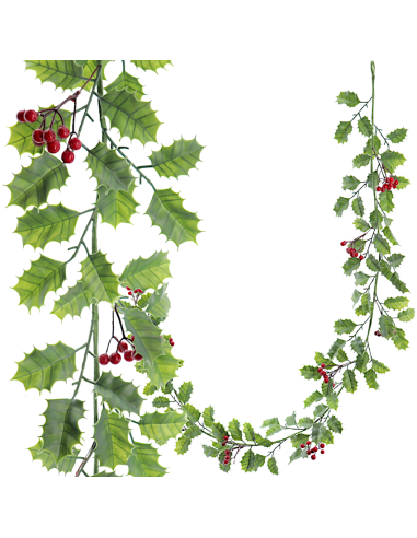 GHIRLANDA NAV2573-09 AGRIFOGLIO CON BACCHE