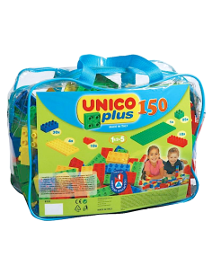 PRESCOLARI: vendita online BORSA UNICOPLUS COSTRUZIONI CON MATTONCINI COLORATI DA 150PZ in offerta
