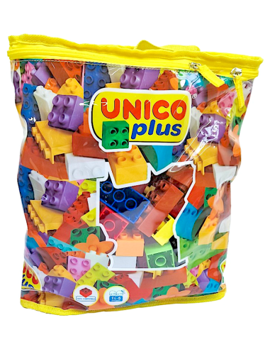 PRESCOLARI: vendita online SACCA COSTRUZIONI UNICOPLUS 110PZ MATTONCINI COLORATI DA COSTRUZUINE in offerta