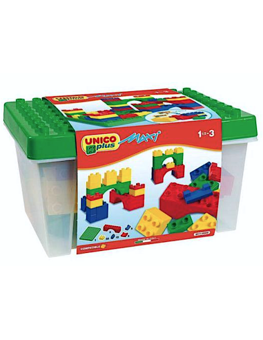 PRESCOLARI: vendita online SCATOLA COSTRUZIONI UNICOPLUS MAXI 48PZ MATTONCINI COLORATI in offerta