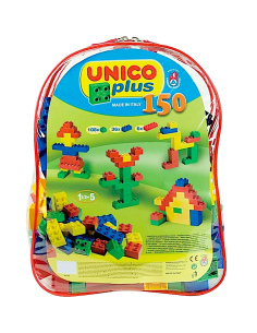 PRESCOLARI: vendita online ZAINO MEDIO UNICOPLUS COSTRUZIONI 150PZ in offerta