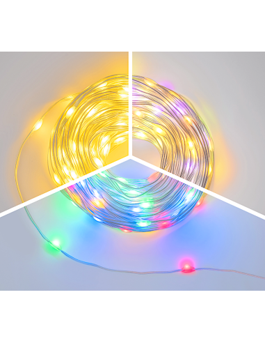 CATENA 78390 200 LED BIANCO CALDO DUAL COLOR CAVO 20MT