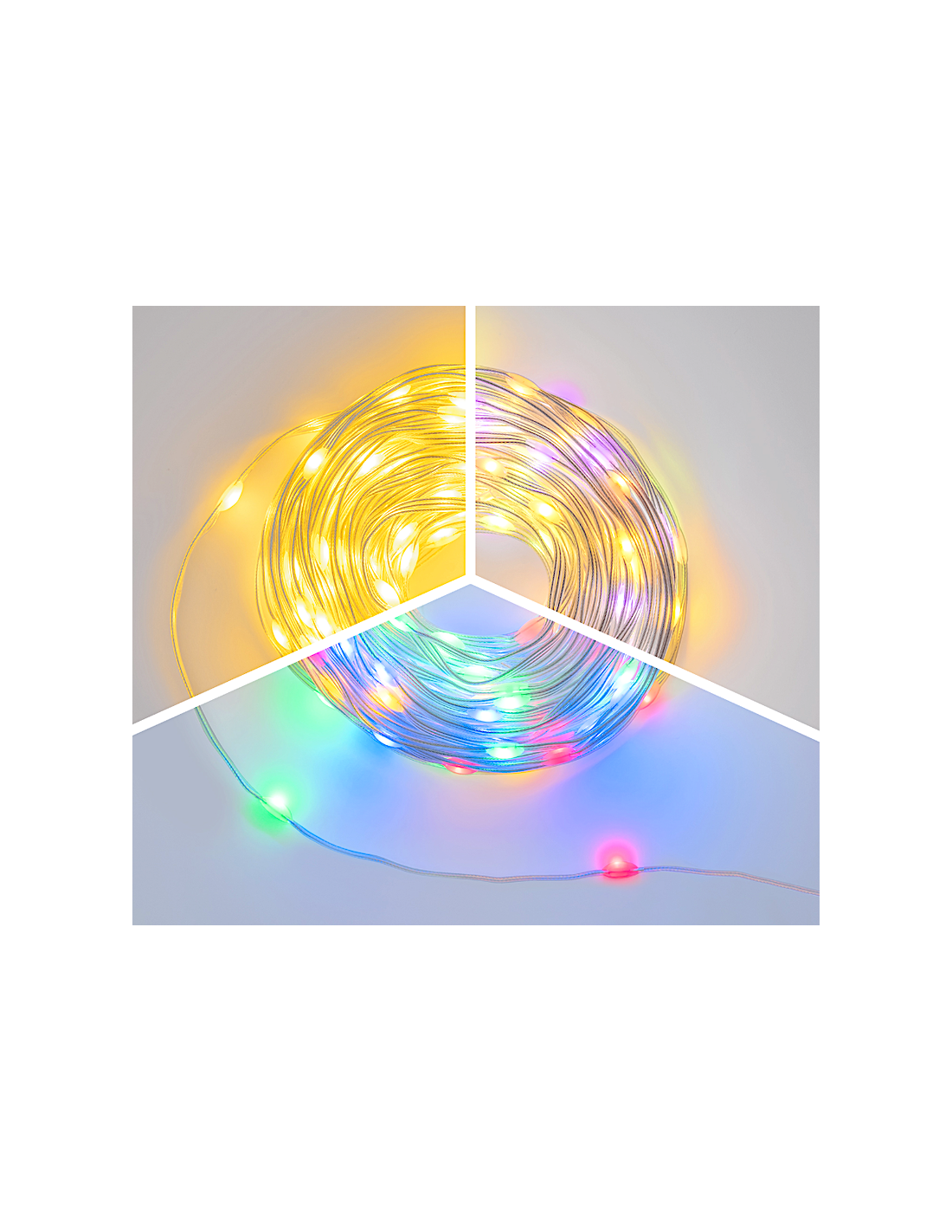 CATENA 78390 200 LED BIANCO CALDO DUAL COLOR CAVO 20MT