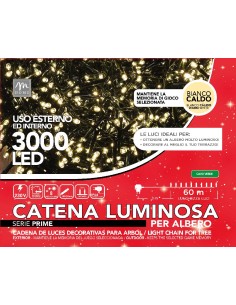 SERIE 3000 LED BIANCO CALDO FILO VERDE DA ESTERNO