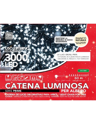 SERIE 3000 LED BIANCO FREDDO FILO VERDE DA ESTERNO