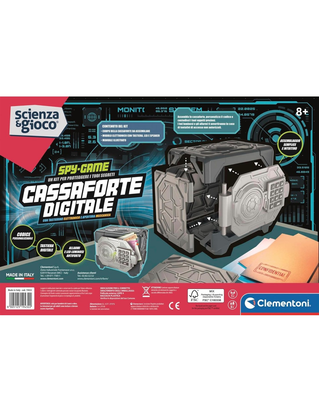 PRESCOLARI: vendita online CLEMENTONI SCIENZA GIOCO CASSAFORTE DIGITALE in offerta