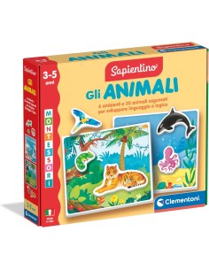 PRESCOLARI: vendita online SAPIENTINO MONTESSORI, GLI ANIMALI, CLEMENTONI, GIOCO EDUCATIVO, 3-5 ANNI in offerta