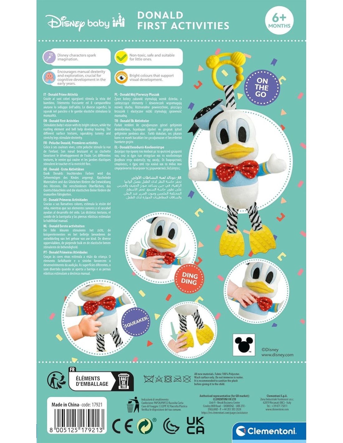 INFANZIA: vendita online PAPERINO PELUCHE ATTIVITÀ, DISNEY BABY, CLEMENTONI, PUPAZZO PRIMA INFANZIA, GIOCO PASSEGGINO, MASSAG...