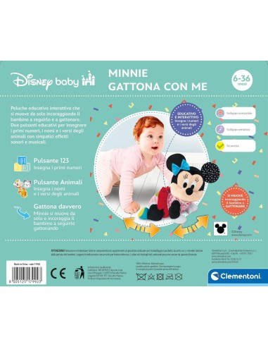 INFANZIA: vendita online BABY MINNIE GATTONA CON ME, CLEMENTONI DISNEY BABY, PELUCHE INTERATTIVO, GIOCO SVILUPPO MOTORIO, 6+ ...