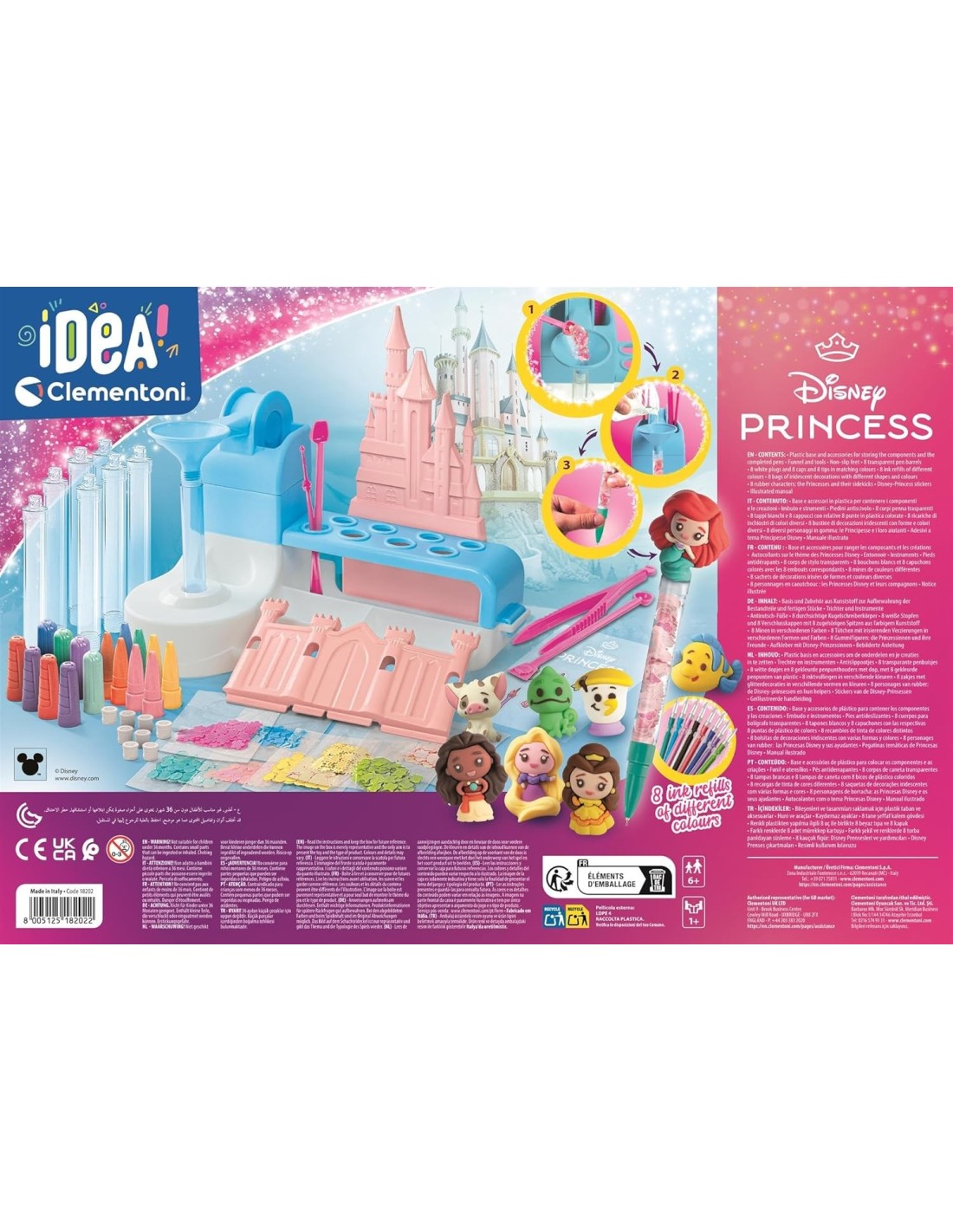 GIOCHI GIRL: vendita online IDEA LABORATORIO DELLE PENNE DISNEY PRINCESS, KIT CREATIVO, PERSONALIZZAZIONE, 50+ ACCESSORI, 8 P...