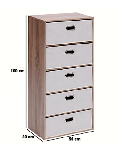 CASSETTIERA 193674 DRESS UP 5 CASSETTI 50X30X100CM