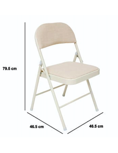 SEDIA PIEGHEVOLE 193555A FLEXY BEIGE METALLO POLIESTERE