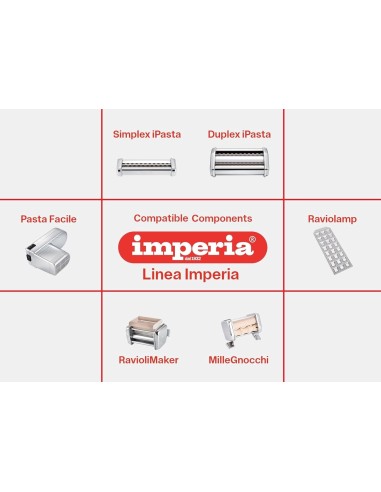 Imperia SP150, macchina per pasta, acciaio cromato, con accessori | Shop in Casa