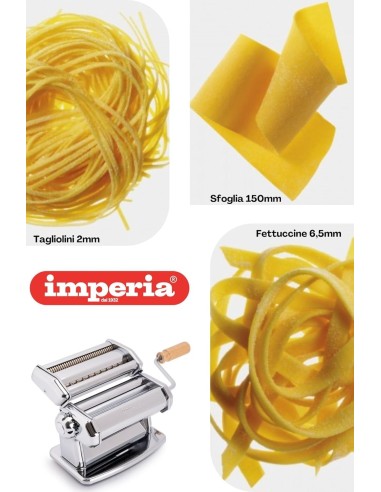 Imperia SP150, macchina per pasta, acciaio cromato, con accessori | Shop in Casa