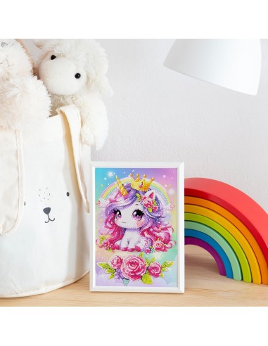 PRESCOLARI: vendita online Diamantiny Kawaii Unicorn Blister 4 – Kit Crystal Art Baby Unicorno, Assortito in offerta