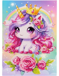 PRESCOLARI: vendita online Diamantiny Kawaii Unicorn Blister 4 – Kit Crystal Art Baby Unicorno, Assortito in offerta