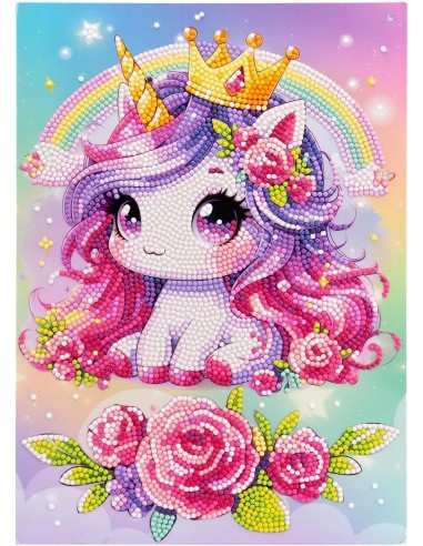 PRESCOLARI: vendita online Diamantiny Kawaii Unicorn Blister 4 – Kit Crystal Art Baby Unicorno, Assortito in offerta