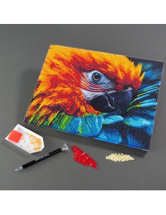 PRESCOLARI: vendita online Diamantiny Quadro Animals Ara – Kit Crystal Art con Gemme 3D, Assortito in offerta 2