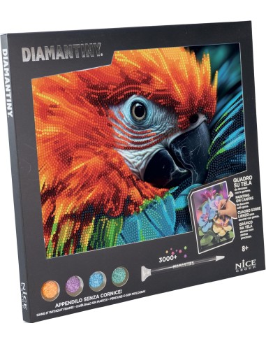 PRESCOLARI: vendita online Diamantiny Quadro Animals Ara – Kit Crystal Art con Gemme 3D, Assortito in offerta