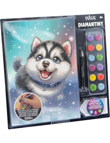 PRESCOLARI: vendita online Diamantiny Level Up Cuccioli – Kit Crystal Art Cane Husky, Assortito in offerta