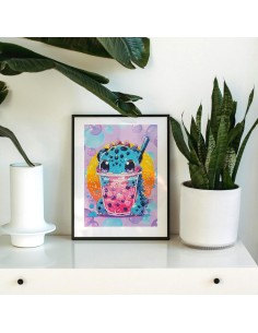 PRESCOLARI: vendita online Diamantiny Level Up Boba Tea – Kit Crystal Art Drago, Assortito in offerta 2