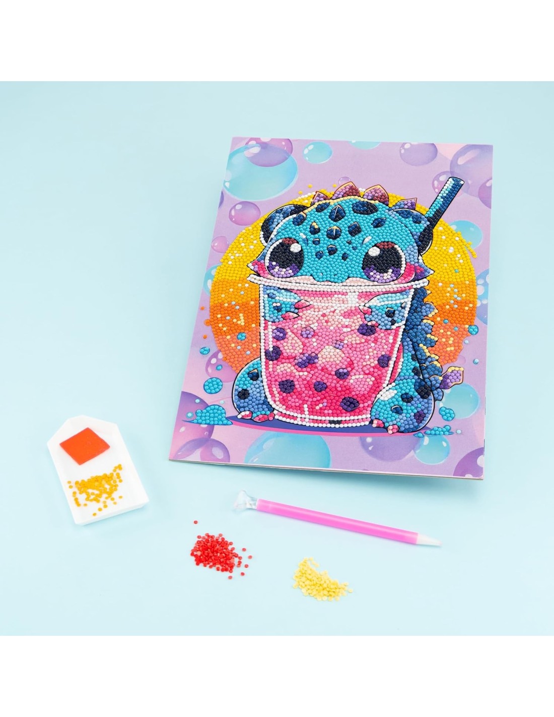 PRESCOLARI: vendita online Diamantiny Level Up Boba Tea – Kit Crystal Art Drago, Assortito in offerta