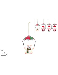 APPENDINO BABBO NATALE/ORSO CON PARACADUTE IN LATTA ASSORTITO