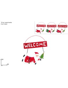 DIETROPORTA BABBO NATALE CON ALBERO IN LATTA 3ASS