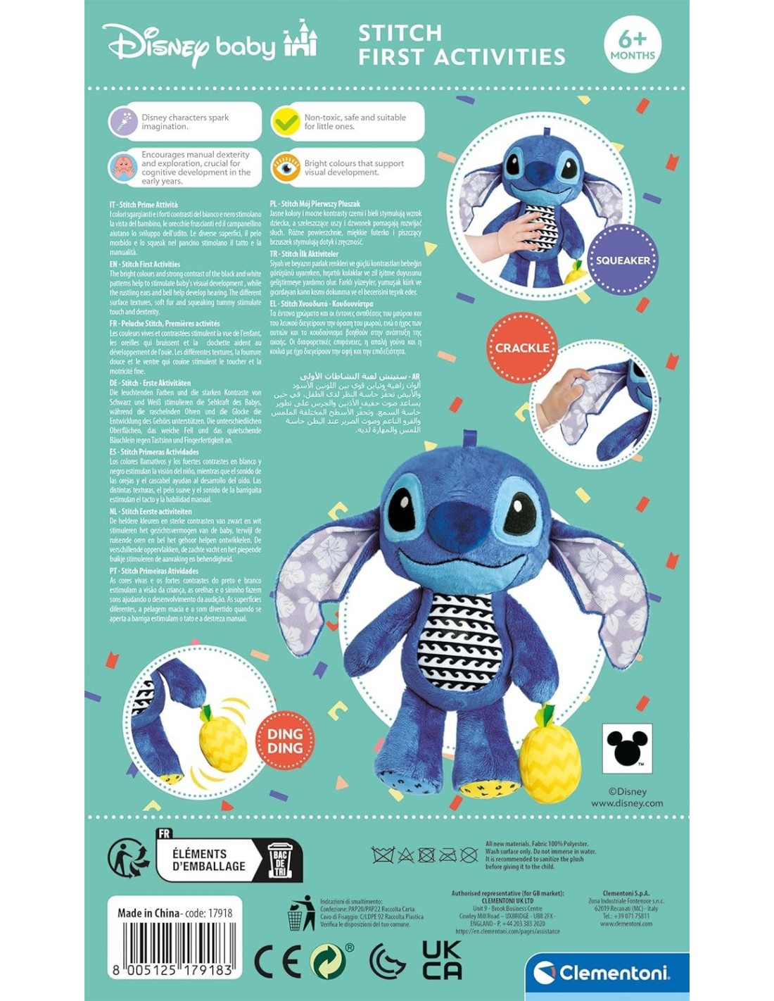 INFANZIA: vendita online BABY DISNEY 17918 STITCH PRIME ATTIVITA' in offerta