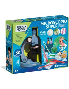 PRESCOLARI: vendita online SCIENZA E GIOCO CLEMENTONI, MICROSCOPIO SUPER, KIT SCIENTIFICO, BAMBINI 8+ ANNI, 100X, 400X, 1200X...