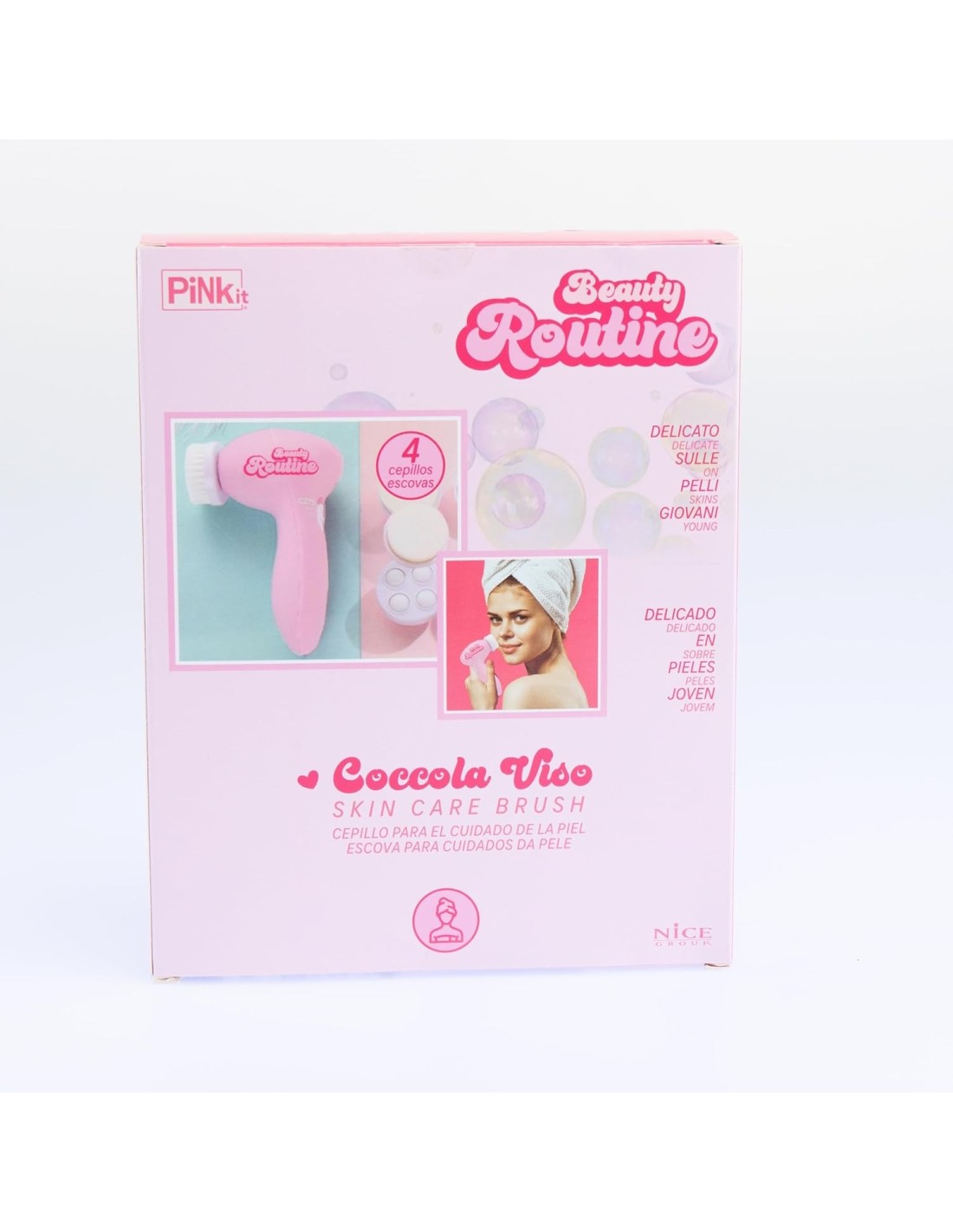 Spazzola Elettrica Viso Beauty Routine Coccola – 4 Testine Massaggianti | shopincasa.it